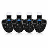 Picture of 4 Pcs Black Electronic LED Light Fishing Bite Sound Alarm Alert Bell Clip On Fishing Rod