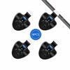 Picture of 4 Pcs Black Electronic LED Light Fishing Bite Sound Alarm Alert Bell Clip On Fishing Rod