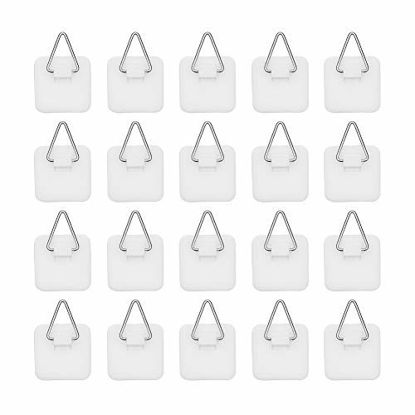 Picture of Artliving 1.25 Inch Invisible Adhesive Plate Hanger Set Vertical Plate Holders for the wall (20 pack)
