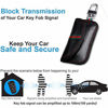 Picture of VAWcornic 2 Pack Faraday Bag for Car Key Fob, Genuine Leather Car Key RFID Signal Blocking Pouch Keyless Signal Block Key Case for Car Security, Anti-Theft Remote Entry Smart Fob Protection - Black
