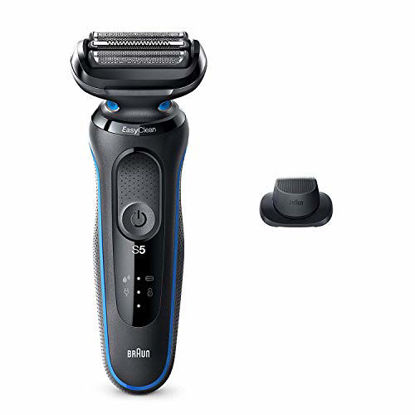 Picture of Braun Electric Razor for Men, Series 5 5018s Electric Foil Shaver with Precision Beard Trimmer, Rechargeable, Wet & Dry with EasyClean