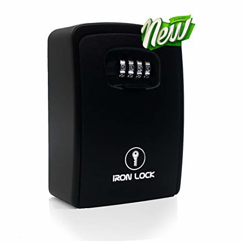 GetUSCart Iron Lock XXL Key Lock Box for Keys 4 Digit Combination