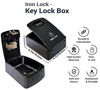 Picture of Iron Lock - XXL Key Lock Box for Keys 4 Digit Combination Extra Large Wall Mounted lockbox Indoor Outdoor Waterproof A B Switch with Resettable Code House Spare Keys Combination Hide a Key