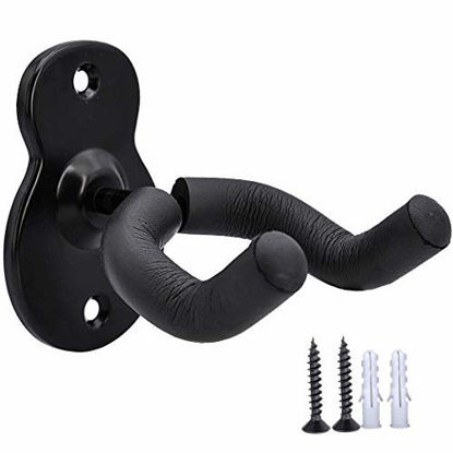 ROSENICE Guitar Hangers Hook Holder Wood Metal Rubber Instrument Hangers Wall Stand 2pcs 