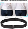 Picture of 4 Pack Invisible Women Stretch Belt No Show Elastic Web Strap Belt with Flat Buckle for Jeans Pants Dresses