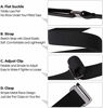 Picture of 4 Pack Invisible Women Stretch Belt No Show Elastic Web Strap Belt with Flat Buckle for Jeans Pants Dresses