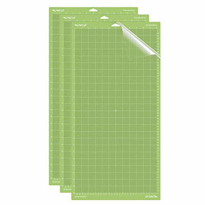Picture of Monicut 12x24 Standardgrip Cutting Mat for Cricut Maker 3/Maker/Explore 3/Air 2/Air/One, 3 Pcs Non-Slip Flexible Cutting Mats for Crafts, Quilting, Sewing and all Arts