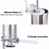 Picture of MASTER FENG Sausage Stuffer, Stainless Steel Homemade Sausage Maker Vertical Meat Filling Kitchen Machine, Packed 8 Stuffing Tubes (2.5LBS/1.5L)