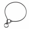 Picture of Mogoko Stainless Steel Dog Choke Chain Collar, Puppy Metal Snake Chain Pet Show Slip Collar Choker for Training Walking (Black;16.0" 3.0mm)
