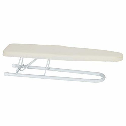 Picture of Household Essentials Basic Sleeve Mini Ironing Board | Natural Cover and White Finish | 4.5" x 20" Ironing Surface