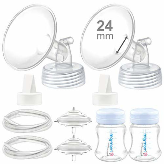 Picture of Maymom Pump Parts Spectra S2 Spectra S1, 24 mm Flange Valve Tube Bottle Backflow Protector, Not Original Spectra S2 Accessories Replace Spectra Duckbill Valve Spectra Bottle Spectra (24mm Flange)