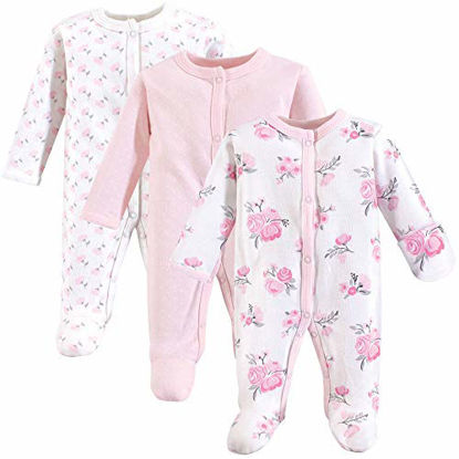 Picture of Hudson Baby Unisex Baby Cotton Preemie Sleep and Play, Basic Pink Floral