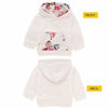 Picture of CICIXIXI 3Pcs Infant Toddler Baby Girl Clothes Long Sleeve Hoodie with Pocket Tops Floral Pants Outfits Set with Headband White, 12-18 Months