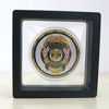 Picture of SH Challenge Coin Display Frame, 3D Floating Display Case Stand Holder, Medallion Medal Specimen Military Coin Clear Box (Black)
