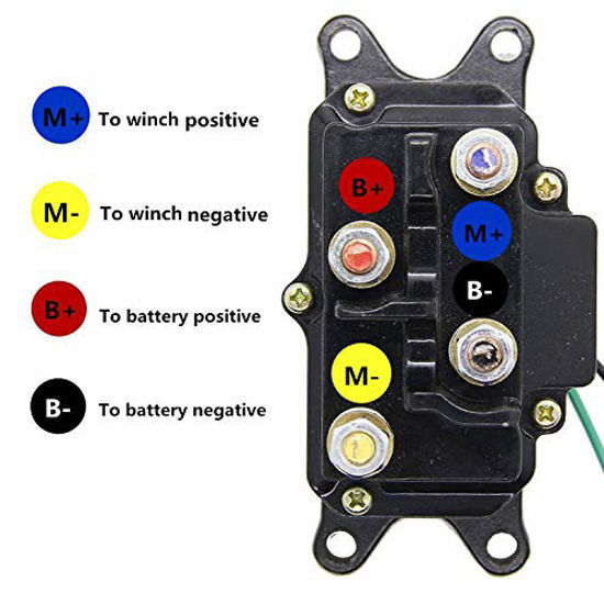 Triumilynn 12V 250A Winch Solenoid Relay Contactor & Winch Rocker Thumb Switch Combo For ATV UTV 1500lb-5000lb Polaris, Warn # 63070 62135 74900 70715 2875714 In Kenya | Winches - Foto 10