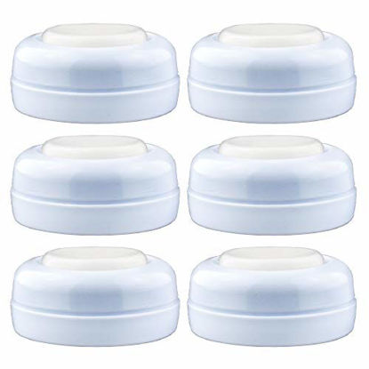 Picture of Maymom Screw Lids Aka Travel Caps with Rewritable Sealing Disc Compatible with Avent, Maymom Wide Mouth Bottles; Cap Replace Avent Natural Bottle Sealing Ring and Sealing Disc, 6pcs.