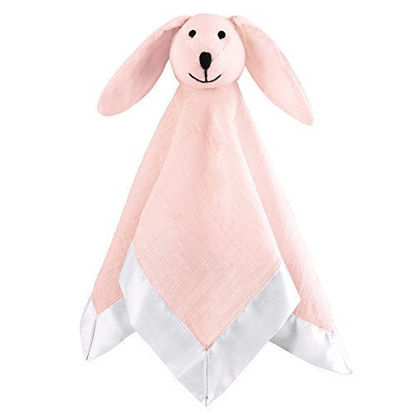 Picture of aden + anais Essentials Classic Lovey, Cotton Muslin Bunny, Pink