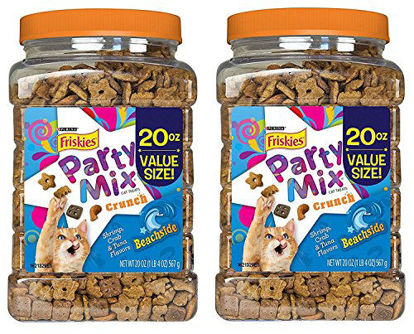 Picture of Purina Friskies Party Mix Crunch Beachside Cat Treats 2 Pack (20 oz. each)