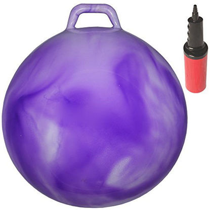 Picture of WALIKI Hopper Ball for Kids 3-6 | Hippity Hop | Jumping Kangaroo Ball | Therapy Ball | Purple 18"
