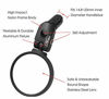 Picture of Hafny Bar End Bike Mirror, Stainless Steel Lens Bicycle Mirror, Safe Adjustable Rearview Mirror, Cycle Mirror, E-bike Mirror, HF-MR083 (Black 62mm)