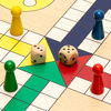 Picture of Yellow Mountain Imports 2-in-1 Reversible Wooden Snakes and Ladders, Ludo Game Set