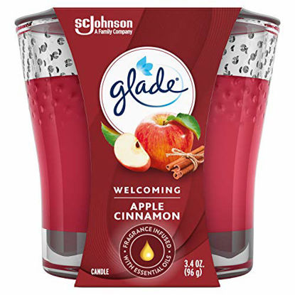Picture of Glade Candle Jar, Air Freshener, Apple Cinnamon, 3.4 oz