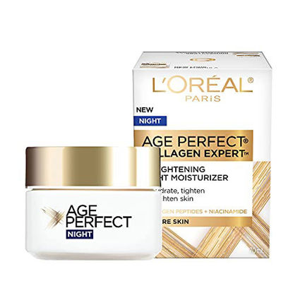 Picture of L'Oreal Paris Skin Care Age Perfect Night Cream, Anti-Aging Face Moisturizer With Soy Seed Proteins, 2.5 Oz