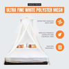 Picture of MEKKAPRO Extra-Large King Mosquito Bed Net, Made for King Queen and Twin, Two Openings Netting | Bed Canopy Curtains, White Mosquito Netting