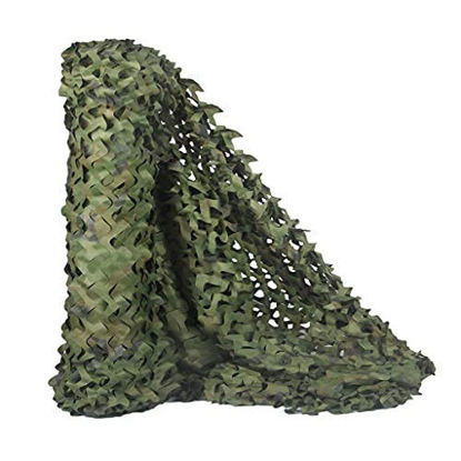 Picture of HYOUT Camouflage Netting, Camo Net Woodland Blinds Great for Military Sunshade Camping Shooting Hunting Party Decoration 5x6.5ft