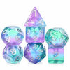 Picture of Resin D&D Dice Set,DNDND Translucent Multiable Colors Polyhedral Dice with Organza Bag for DND,Dungeons and Dragons Roleplay Games and Table Games