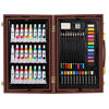 Picture of Vigorfun Deluxe Art Set in Wooden Case, with Soft & Oil Pastels, Acrylic & Watercolor Paints, Water Color, Sketching, Charcoal & Colored Pencils, Watercolor Cakes and Tools