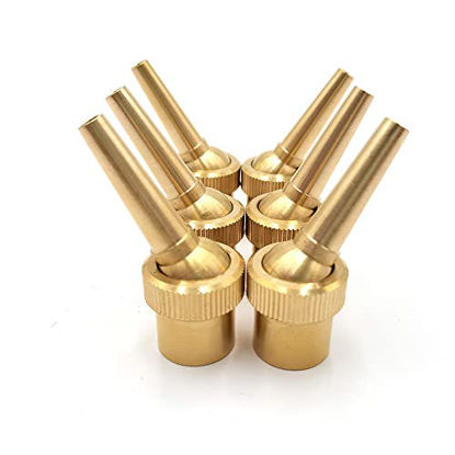 Picture of QLLUCKLY 6pcs 1/2" DN15 Brass Fountain Nozzle Adjustable Direction Jet Water Spray Head for Landscaping Use