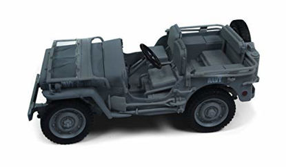 Picture of Autoworld 1941 Willys MB Jeep WWII Navy Blue Grey 1/18 Diecast Model Car