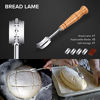Picture of MOSFiATA Bread Knife 8 Ultra Sharp Serrated Knife, German High Carbon Stainless Steel EN1.4116 Bread Slicer with Bread Lame, Micarta Handle, Durable Bread Cutting Knife for Bread, Cake, Bagels