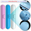 Picture of Electric Toothbrush Travel Case for Oral-B Toothbrushes - 4 Pcs Toothbrush Head Covers Compatible with Oral B Electric Toothbrush Heads (Pink)