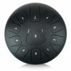 Picture of 12 inches Steel Tongue Drum Black 11 Notes,C Major,with Padded Drum Bag and Couple of Mallets, peaceful sound