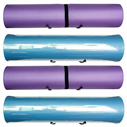 Picture of YYST Yoga Mat Foam Rollers Wall Rack Wall Storage Mount Wall Holder Storage Shelf for Foam Rollers and Yoga Mat, Up to 8 Inch Diameter - No Mat -4/PK