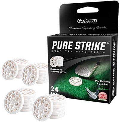 Picture of GoSports Golf Pure Strike Golf Training Discs 24 Pack - Eliminate Thin Shots, White