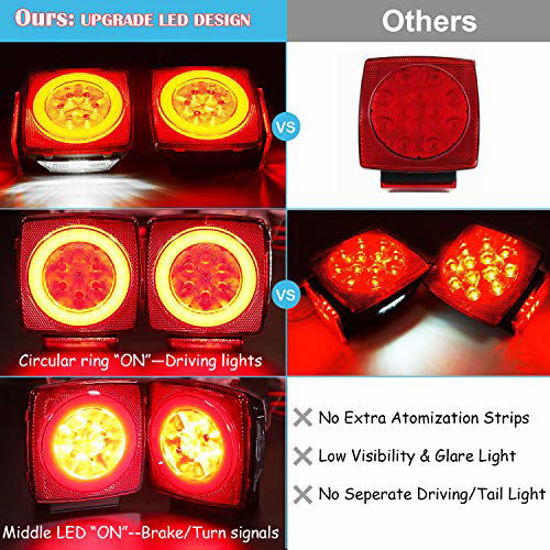 GetUSCart Kohree 12V Led Trailer Light Kit, Boat Submersible Trailer