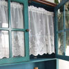 Picture of White Lace Valances for Windows 51x16inch, Lace Floral Embroidered Semi Sheer Curtain for Kitchen Cafe Dinning Bath Room 1 Pcs (White)