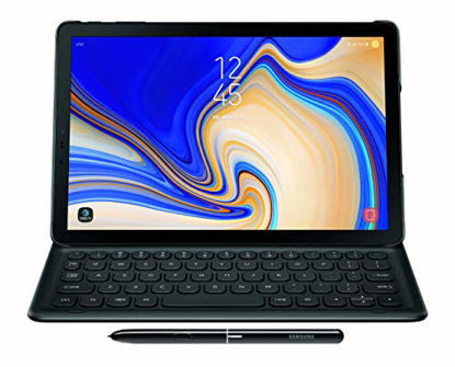 Picture of Samsung Electronics EJ-FT830UBEGUJ Galaxy Tab S4 Book Cover Keyboard, Black