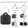 Picture of Fintie Genuine Leather Case for Tile Mate/Tile Pro/Tile Sport/Tile Style/Cube Pro Key Finder Phone Finder, Anti-Scratch Protective Skin Cover with Keychain, Black