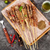 Picture of Fu Store Bamboo Skewers, 8 Inch Bamboo Sticks Shish Kabob Skewers,Grill, Appetizer, Fruit, Corn, Chocolate Fountain, Cocktail, Art, Set of 100 Pack,with Free 10 Pairs of Gloves