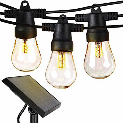 Picture of Brightech Ambience Pro - Waterproof, Solar Powered Outdoor String Lights - 27 Ft Vintage Edison Bulbs Create Bistro Ambience On Your Patio - Commercial Grade, Shatterproof - 1W LED, Soft White Light