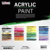 Picture of U.S. Art Supply Professional 36 Color Set of Acrylic Paint in Large 18ml Tubes - Rich Vivid Colors for Artists, Students, Beginners - Canvas Portrait Paintings - Color Mixing Wheel
