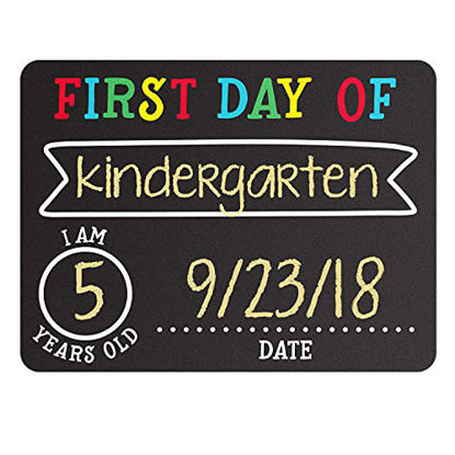Picture of Pearhead First and Last Day of School Photo Sharing Chalkboard Signs; The Perfect Back to School Chalkboard Sign to Commemorate The Last Day of School 11.06x8.25x0.06 Inch (Pack of 2)