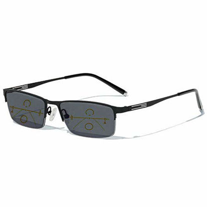 Picture of mincl/Photochromatic Progressive Multifocus Reading Glasses for Men (black, 2.5)
