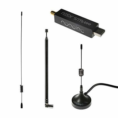 Picture of NESDR SMArTee v2 Bundle - Premium RTL-SDR w/Integrated Bias Tee, Aluminum Enclosure, 0.5PPM TCXO, SMA Input, Antenna Base & 3 Antennas. RTL2832U & R820T2-Based Software Defined Radio (SDR)