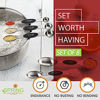 Picture of Spring Chef Magnetic Measuring Spoons Set, Dual Sided, Stainless Steel, Fits in Spice Jars, Black, Set of 8