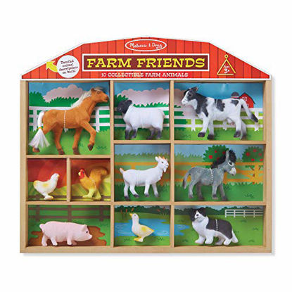 Picture of Melissa & Doug Farm Friends Collectible Toy Animal Figures (10 pcs)